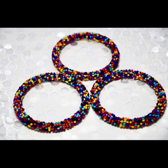Rainbow Beaded Bracelets - Picture 2 of 2